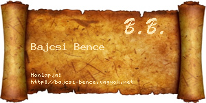 Bajcsi Bence névjegykártya
